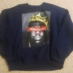 Notorious crew neck sweater medium dark blue